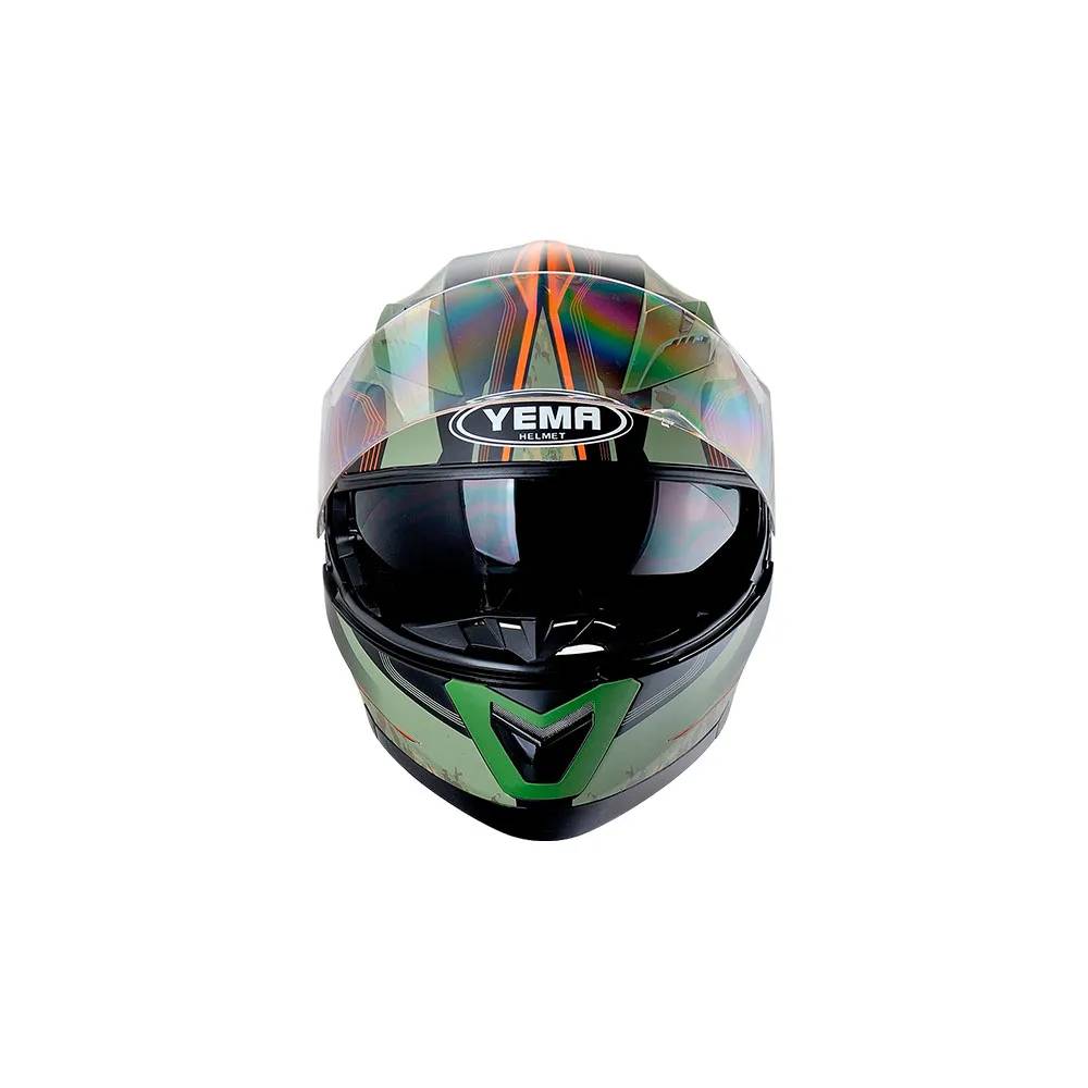 Casco Abatible Yema P8930 | Talla L Forro Extraible Color Verde — foto 2