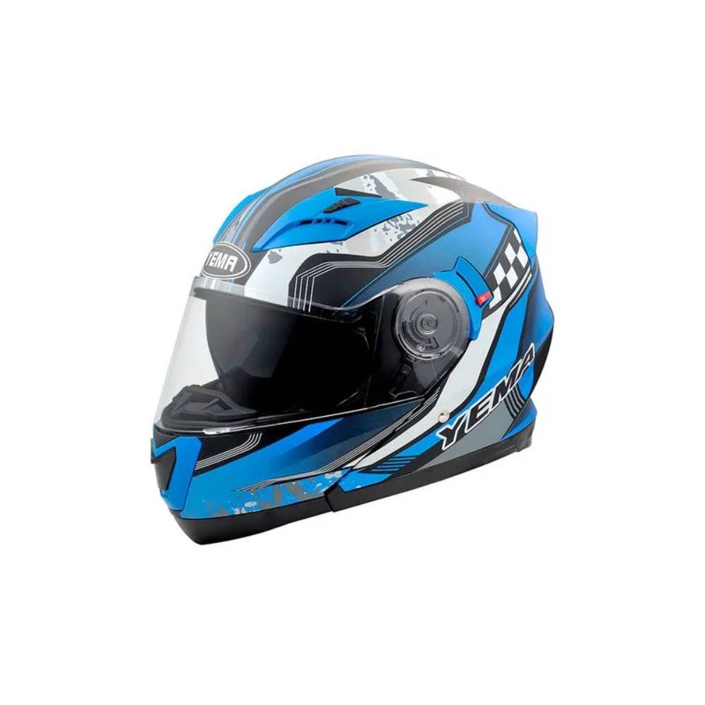 Casco Abatible Yema P8930 | Talla M Forro Extraible Color Azul