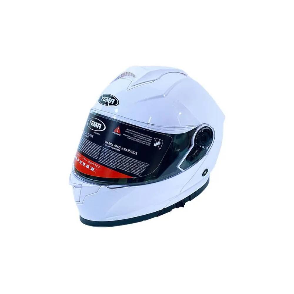 Casco Abatible Yema P8930 | Talla L Forro Extraible Color Blanco