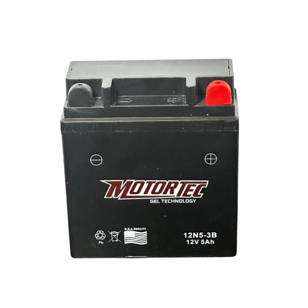 Bateria De Gel Motortec 12N5-3B P8825 | 12V–5Ah Color Negro