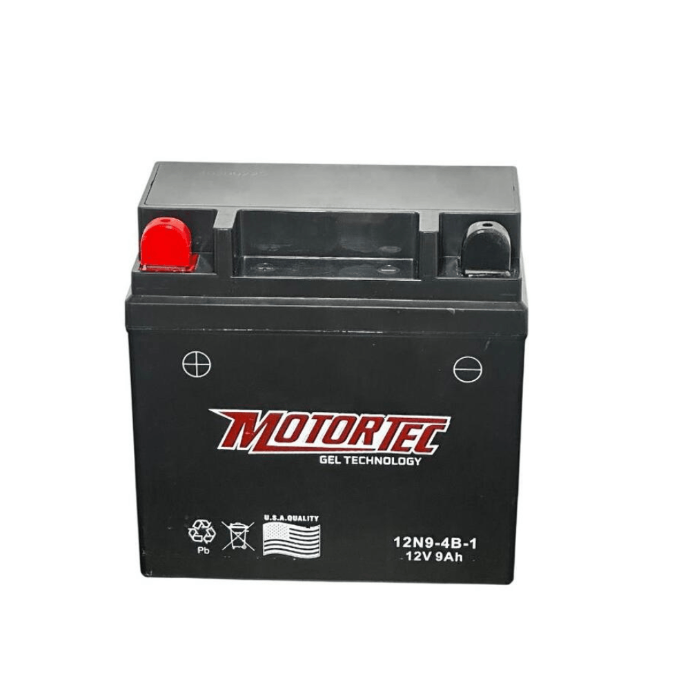 Bateria De Gel Motortec 12N9-4B P8825 | 12V–9Ah Color Negro