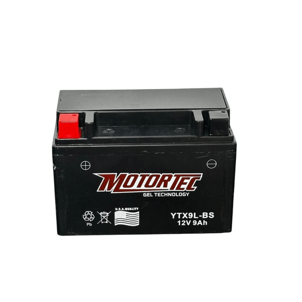 Bateria De Gel Motortec Ytx9L P8825 | 12V–8Ah Color Negro