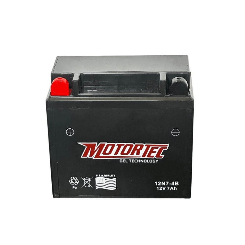 Bateria De Gel Motortec 12N7-4B P8825 | 12V–7Ah Color Negro
