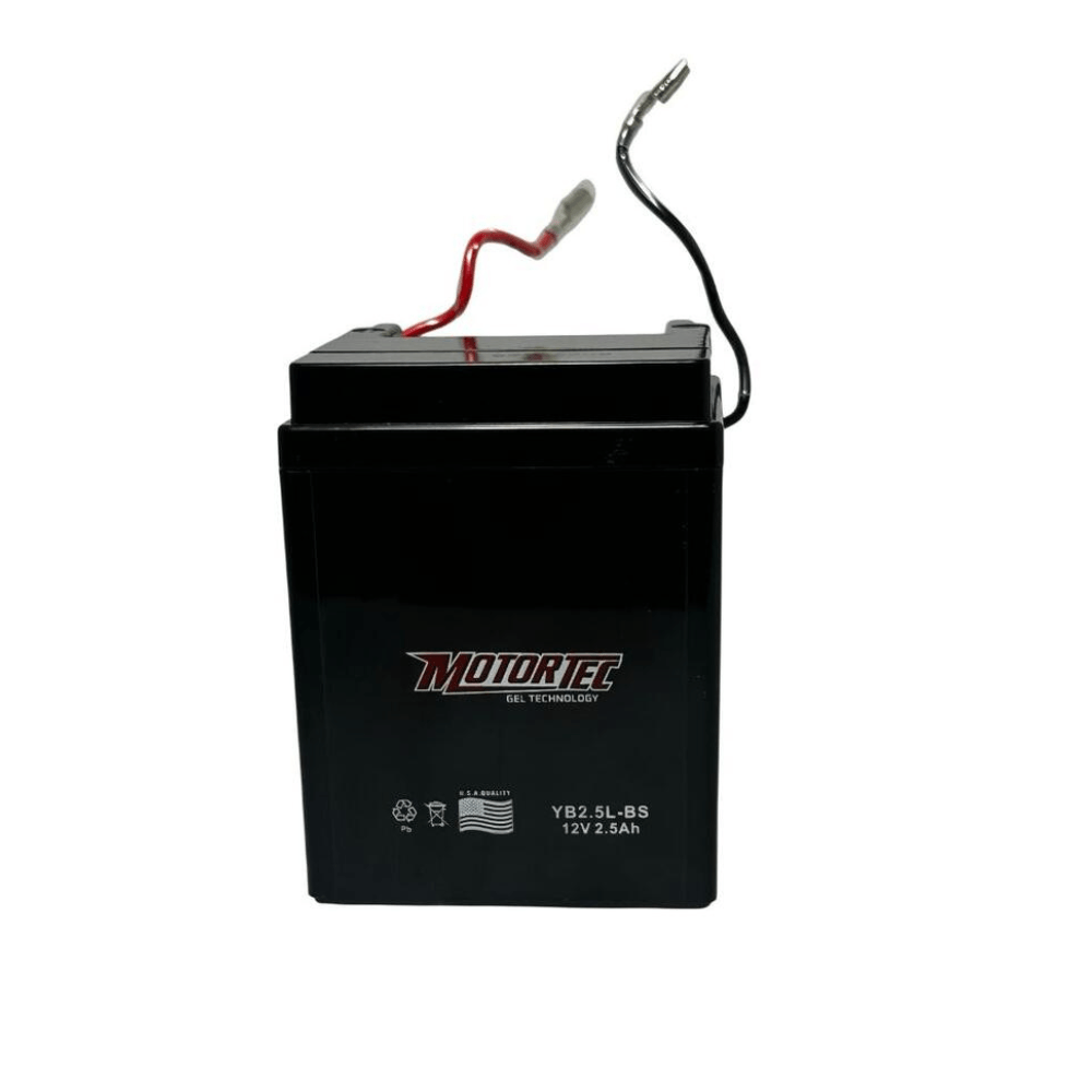 Bateria De Gel Motortec Yb2.5L P8825 | 12V–2,5Ah Color Negro