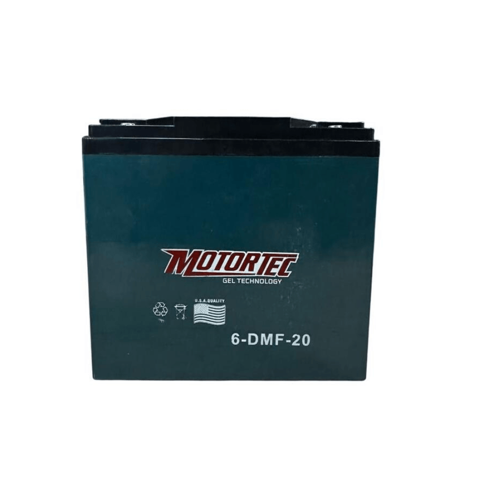 Bateria Eléctrica Motortec 6-Dmf-20 P8825 | 12V-20Ah Color Negro