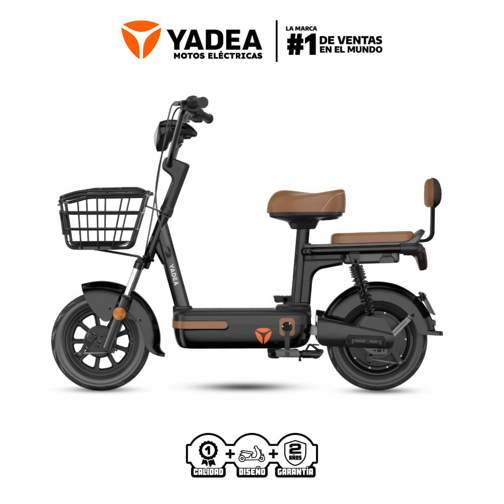 Scooter Electrico Yadea Rockets P8824 | 600 Watts Color Negro Cafe