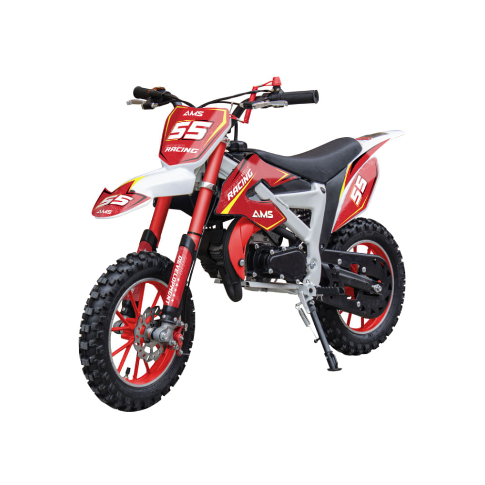 Moto Pit Bike A Gasolina Ams 706 A P88652 | Hasta 38 Km/H Color Roja