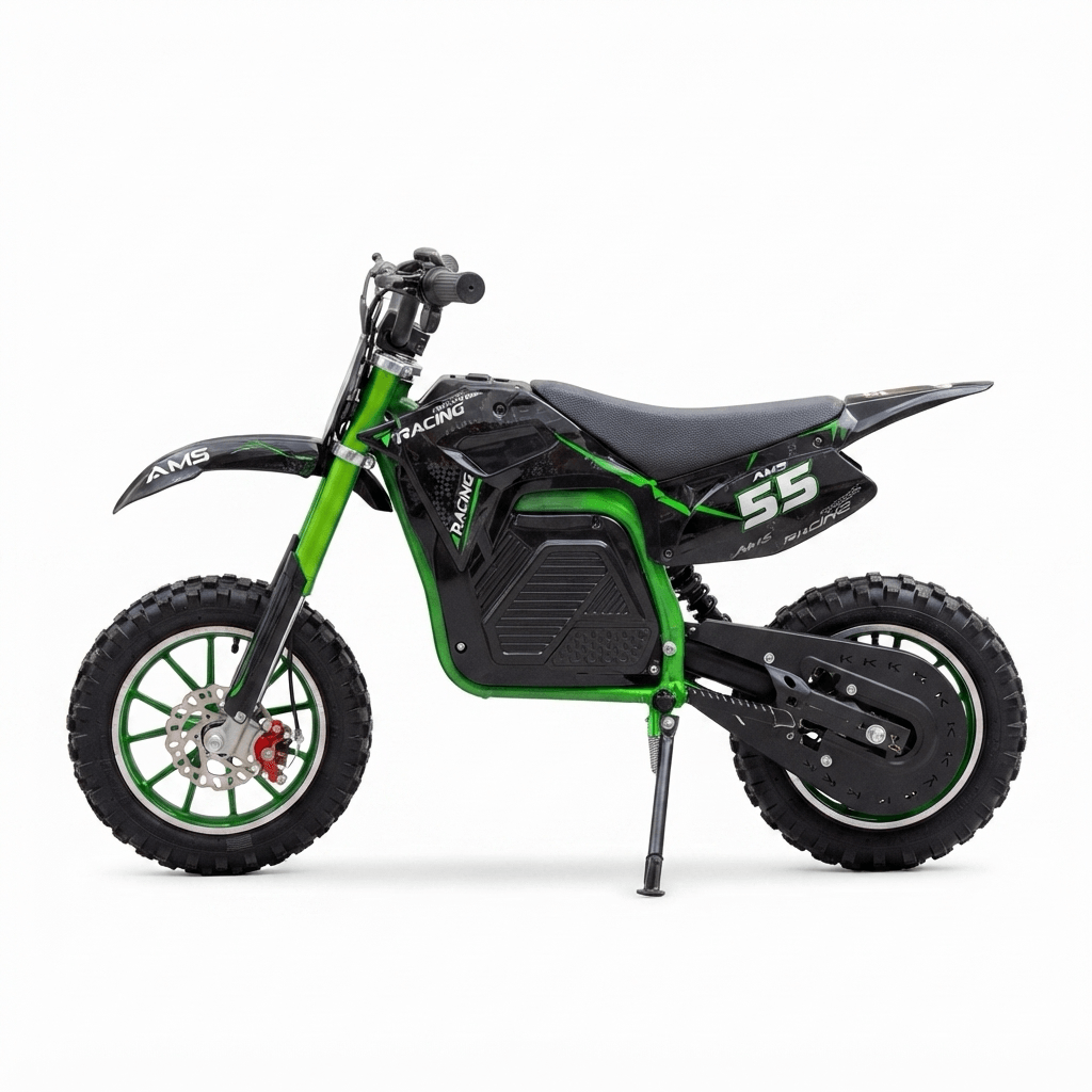 Moto Pit Bike Eléctrica Ams 706 E P88652 | 1000 Watts Color Verde